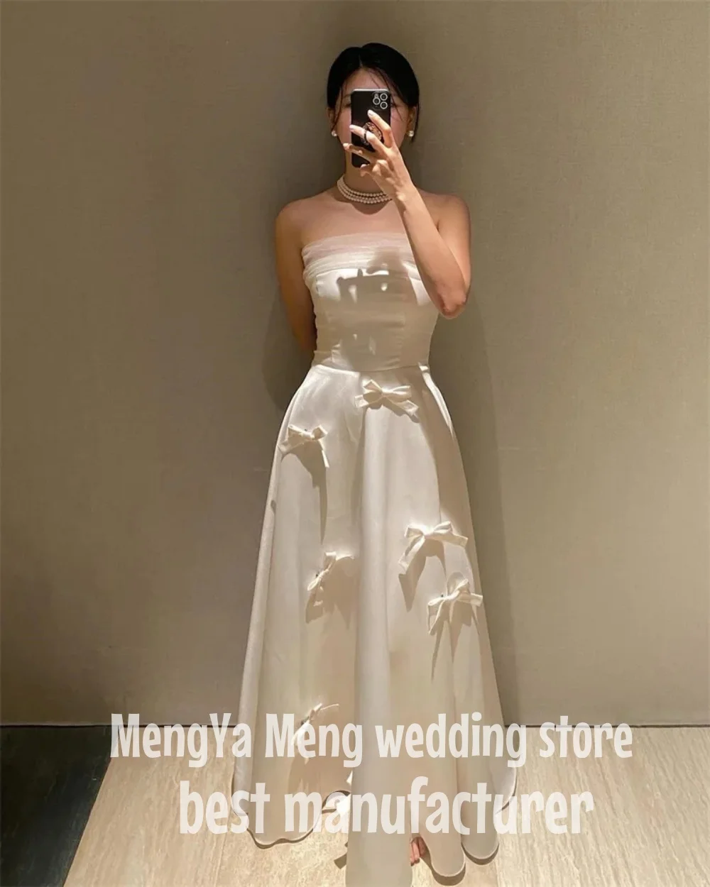 ZHUISHU Simple Black A Line Korea Evening Dresses Wedding Photo shoot Party Dress With Bolero Bowknot Night Event custom