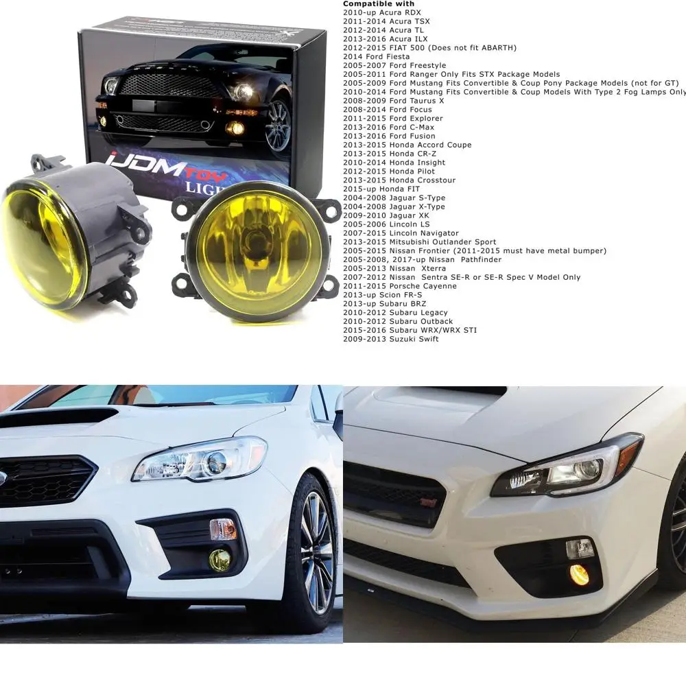 

55W H11 Halogen Bulbs for Selective Yellow Fog Lights, Compatible with Acura, Honda, Ford, Nissan, Subaru, Suzuki & More