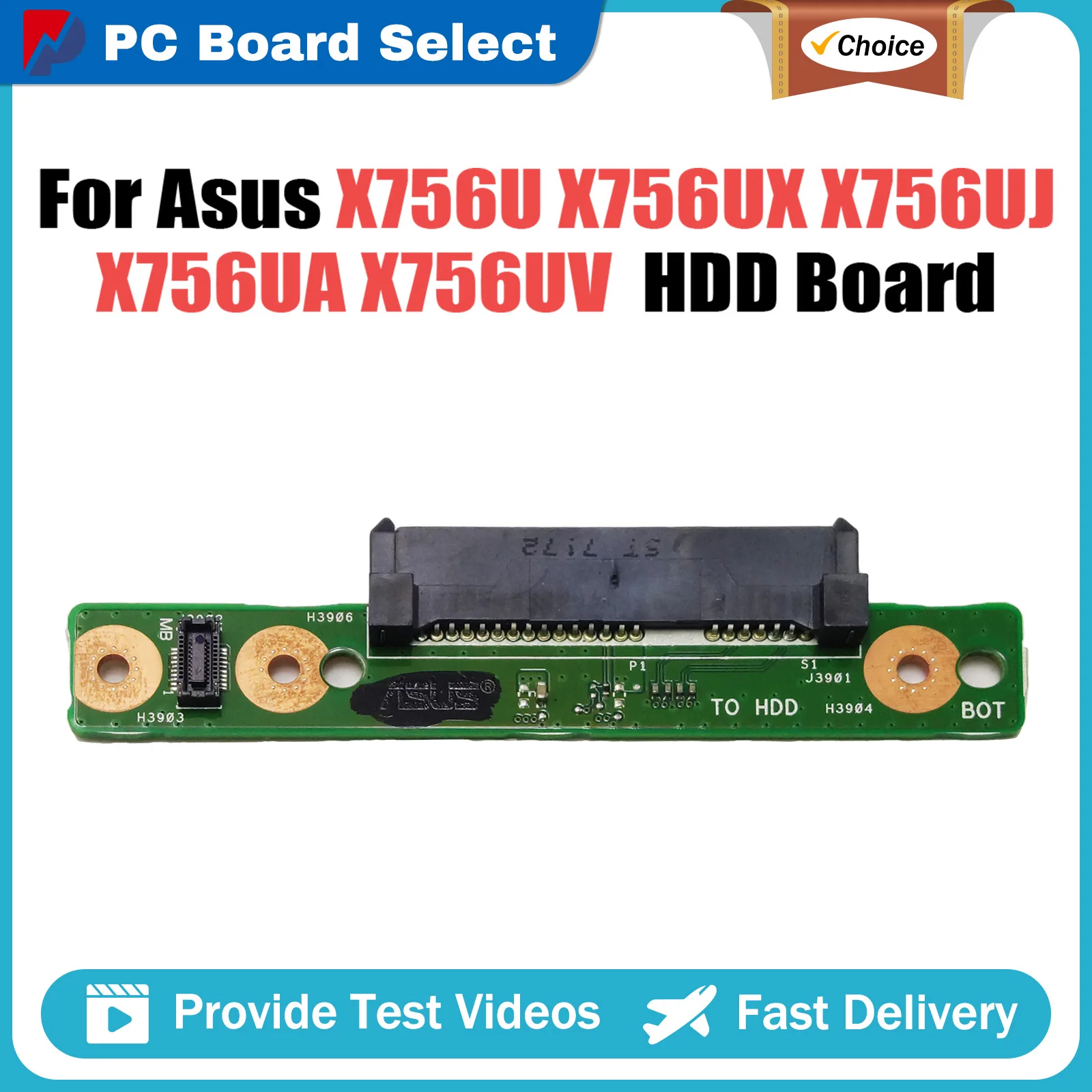 X756UX HDD board REV 2.0 For Asus X756U X756UX X756UJ X756UA X756UAM X756UV X756UQ X756UQK Hard Disk Drive Board OK