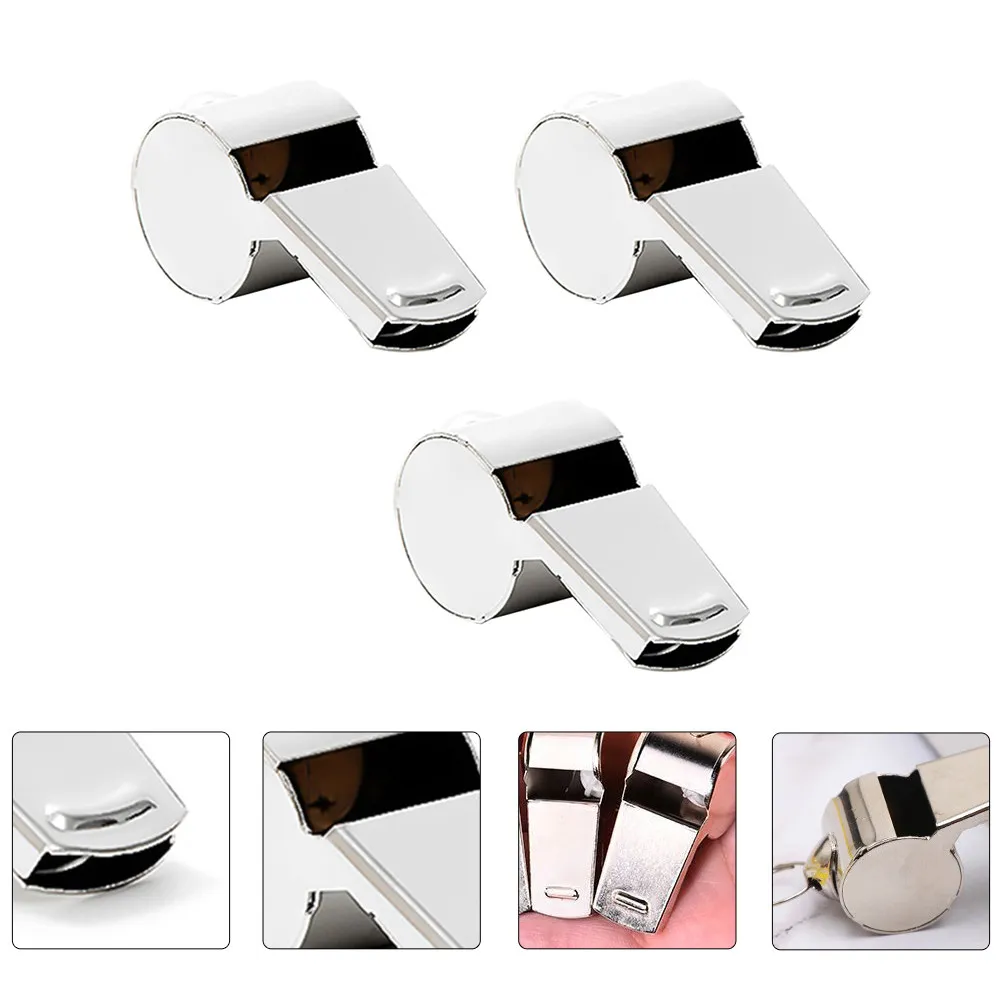 

Профессиональные судейские свистки из нержавеющей стали, 3 шт., для соревнований по бегу, плаванию, скачкам и конных соревнований