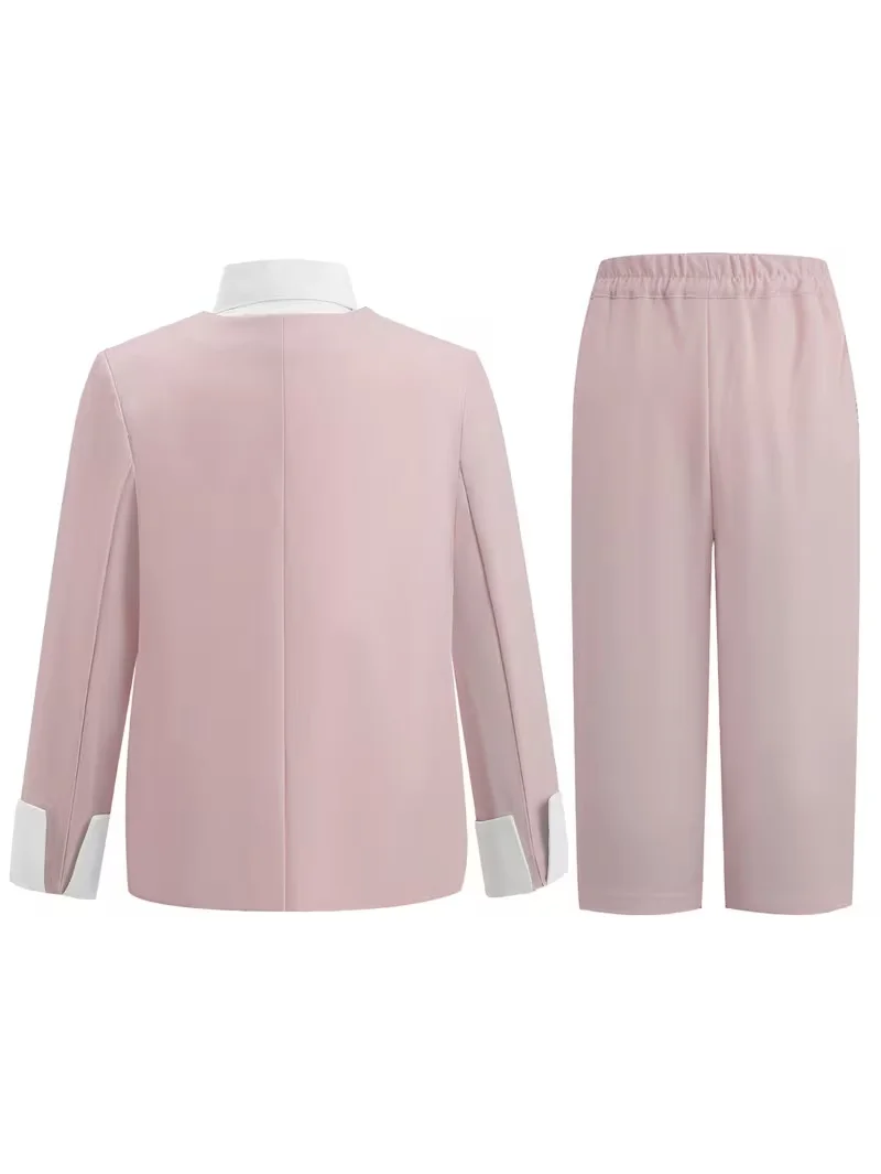 Spring Summer Boys' Suit Set Graduation Photo Clothing Boys' Host Speech Performance Outfit Flower Boy Wedding Host Formal Wear