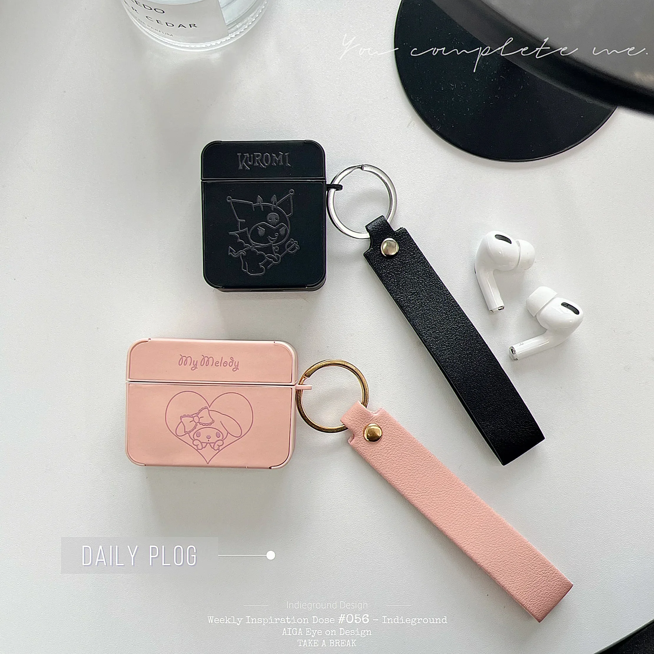 

Cute Cartoon Kuromi Melody Wireless Headset Protective Cover for AirPods 1 2 3 AirPods 4 Pro Pro2 Earphone Protective Cover
