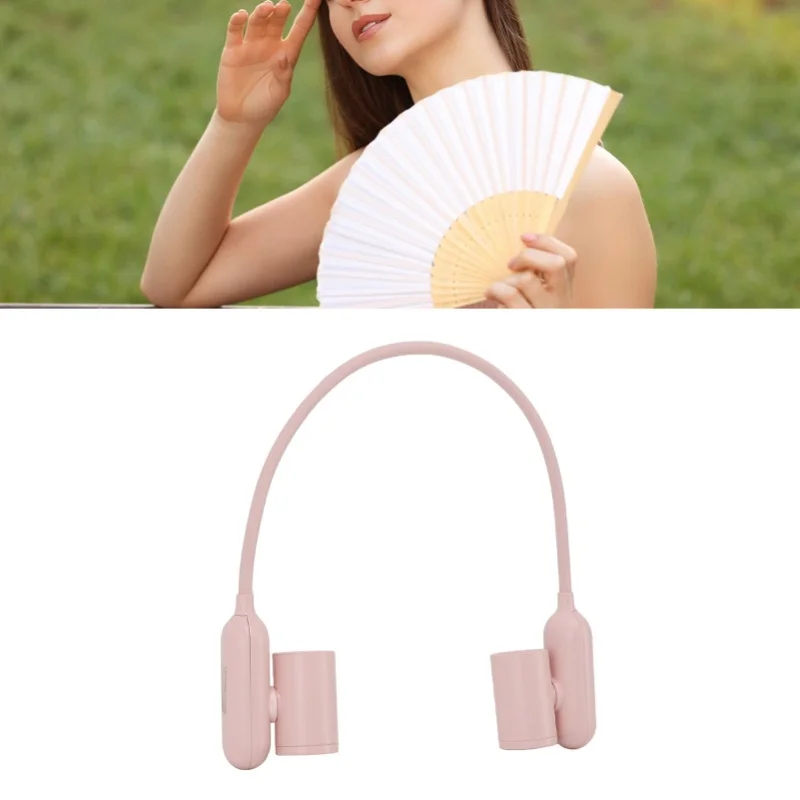 

Портативный шейный вентилятор, 3 скорости, на батарейках, портативный персональный вентилятор, перезаряжаемый через USB, сильный ветер, тихий, легкий домашний и