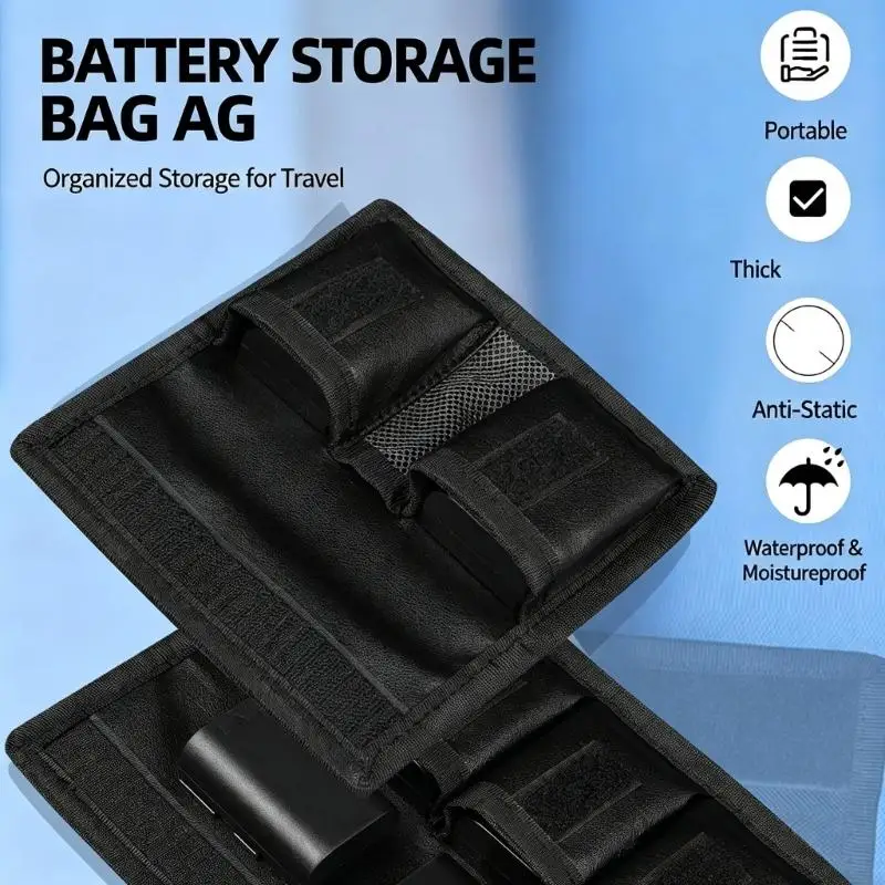 CORA Divided Camera Battery Case Bag with Separate Accessory Storage Area