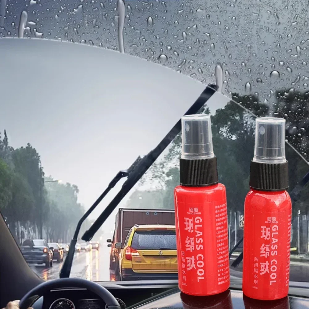 Revestimiento hidrofóbico a prueba de lluvia, pulverizador impermeable para boquilla de vidrio de coche, removedor de película de aceite, juego de