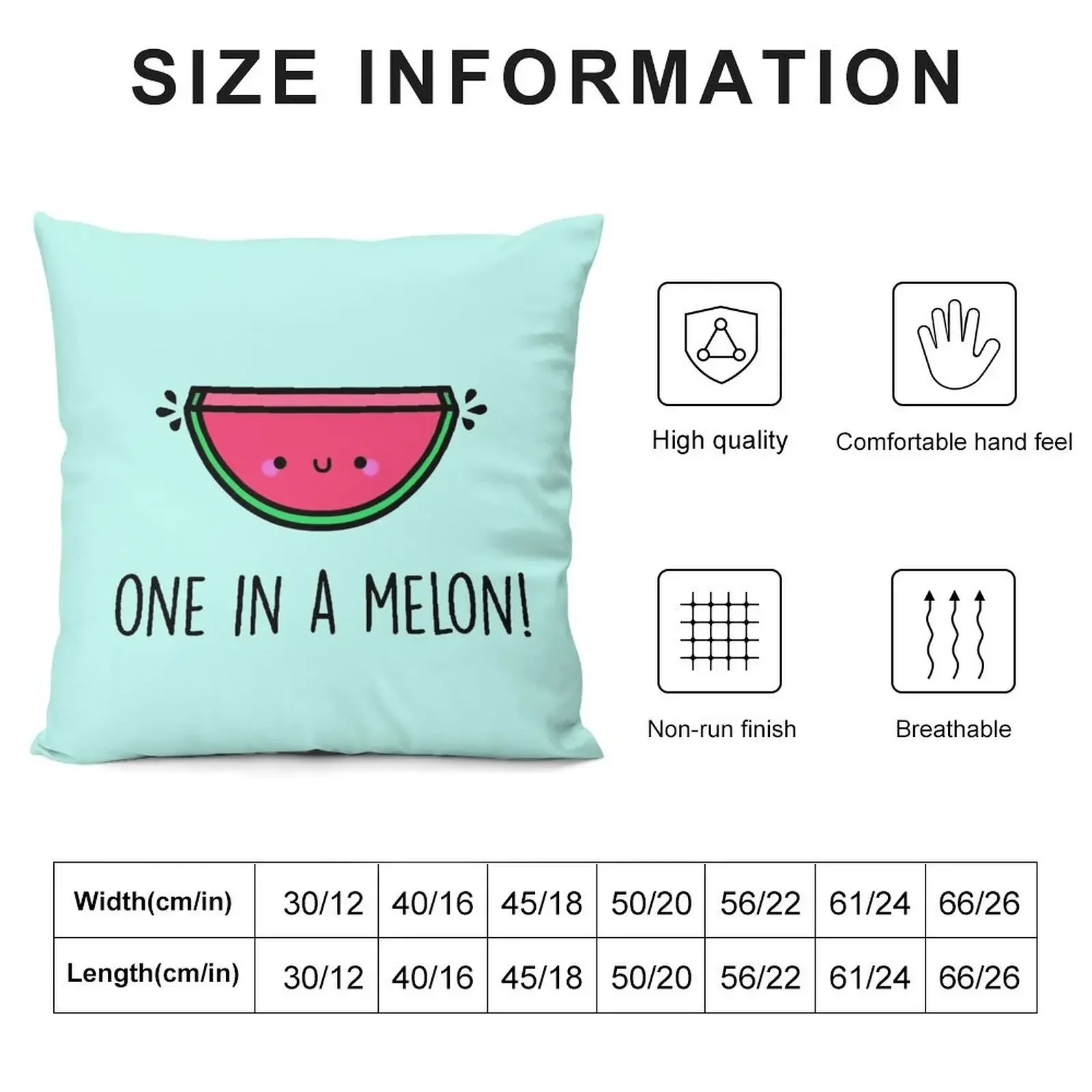 You're ONE in a MELON! Throw Pillow Christmas Pillowcase Pillow Cases Decorative pillow