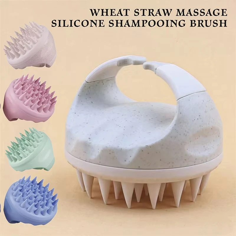 Shampoo Head Scalp Massage Brush Silicone Soft Skin Friendly Hair Washing Massager Comb SPA Massage Brush Beauty Hair Tool