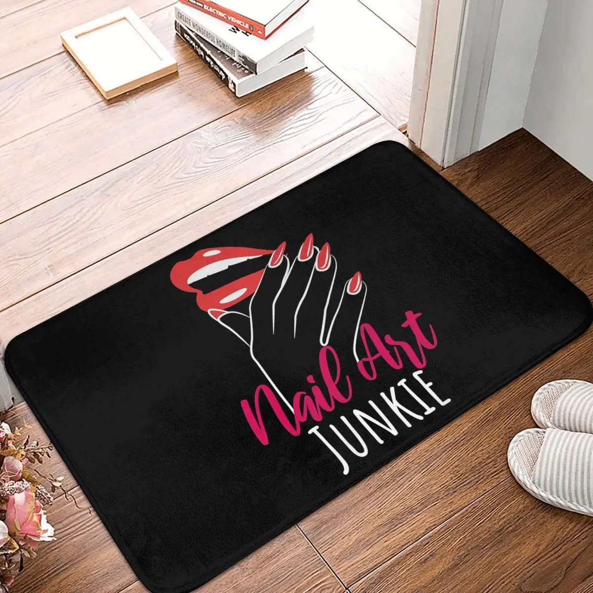 Nail Art Junkie Manicure Nails Designer Fingernail Non-slip Doormat Floor Mat Carpet Rug for Kitchen Entrance Home Footpad Mats