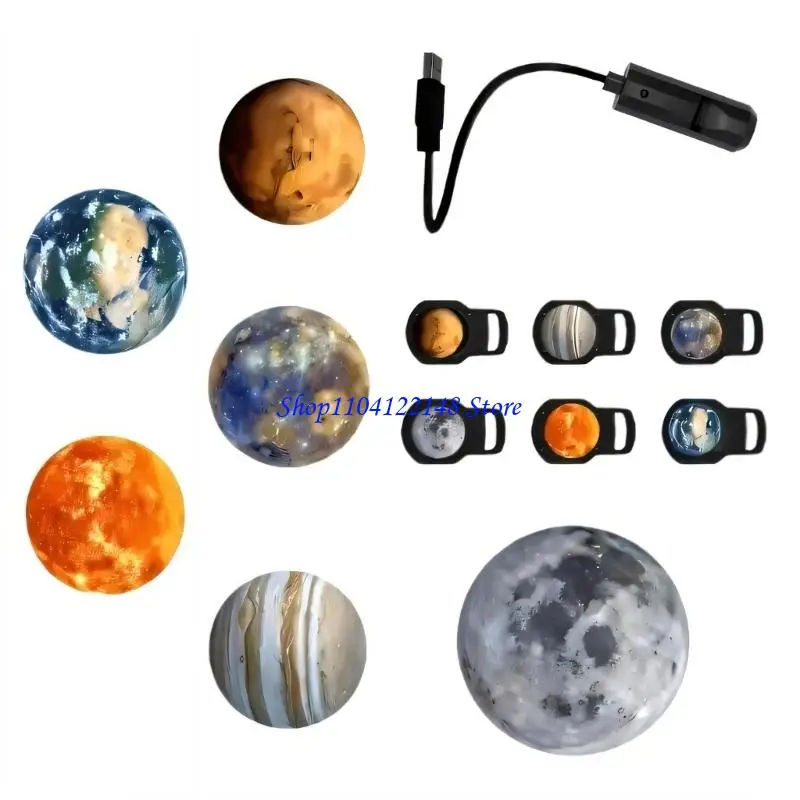 P9FA Rotating Solar Systems Projectors Mutiple Celestials Mode USB Operated