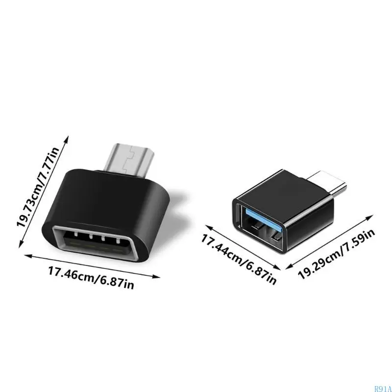R91A ความเร็วเร็ว USB 2.0 A เป็นตัวแปลง MicroUSB Type C Converters 480Mbps Support รองรับการถ่ายโอนข้อมูล