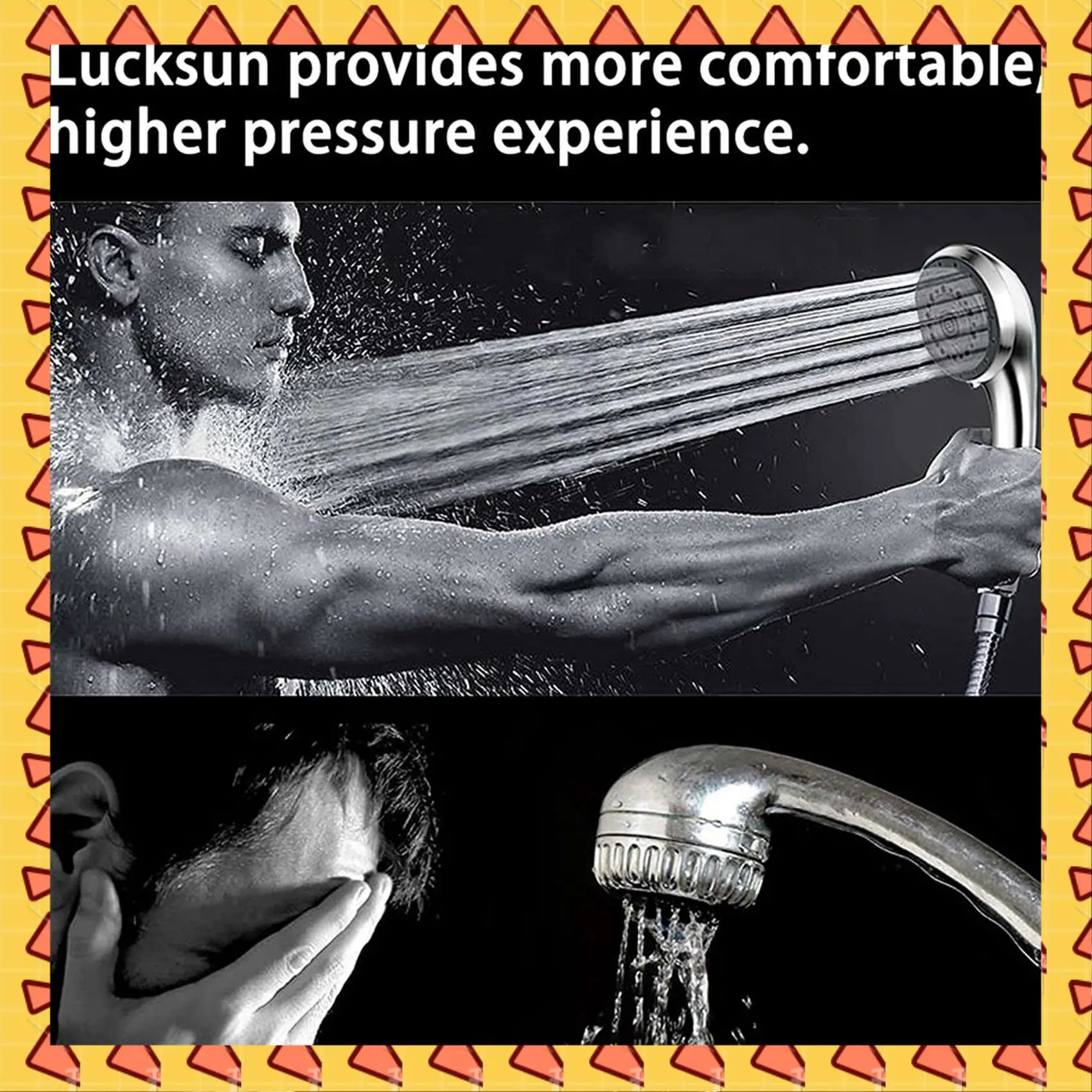 

A008 2X насадка для душа, душевые насадки высокого давления, универсальный регулируемый ручной душ, подходит для ванной комнаты, гостиницы, тренажерного зала