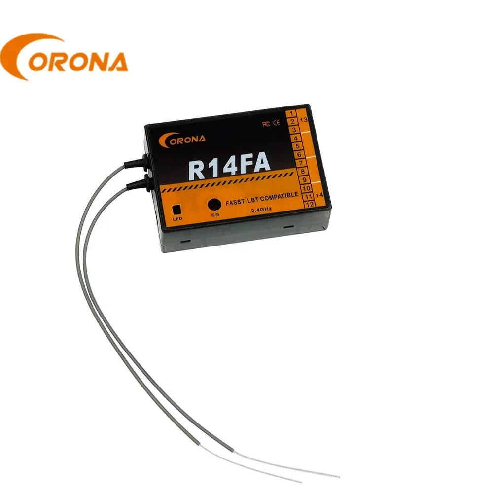 Corona R8FA/ R14FA RC Model Receiver FUTABA 2.4Ghz  FASST Compatible Receiver  For 10C 12FG 14SG 16SZ 18SZ -