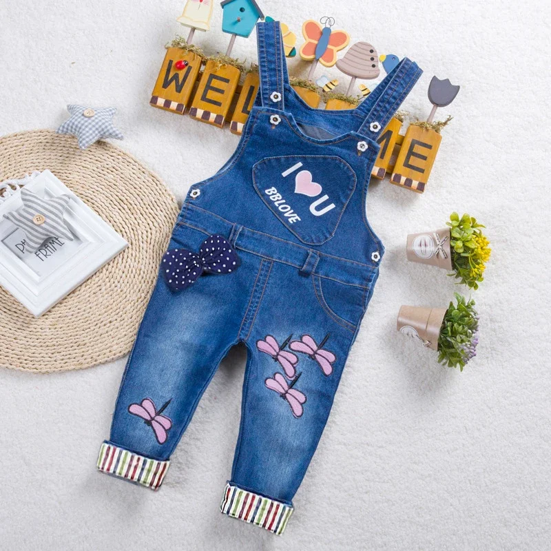 IENENS Baby Denim Overalls Toddler Girl Playsuit Clothes Clothing Kids Jean Boys Pants Infant Dungarees 1-4 Years Child Jeans