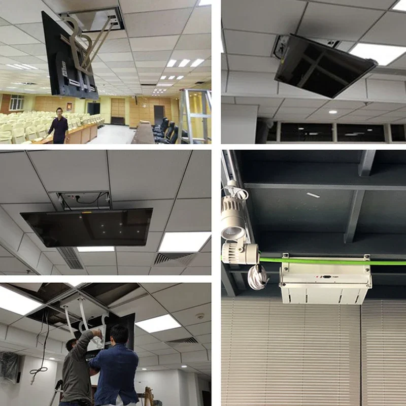 Posizionamento intelligente Gancio di sollevamento per tornitore elettrico da soffitto per TV LCD da 32-85 pollici