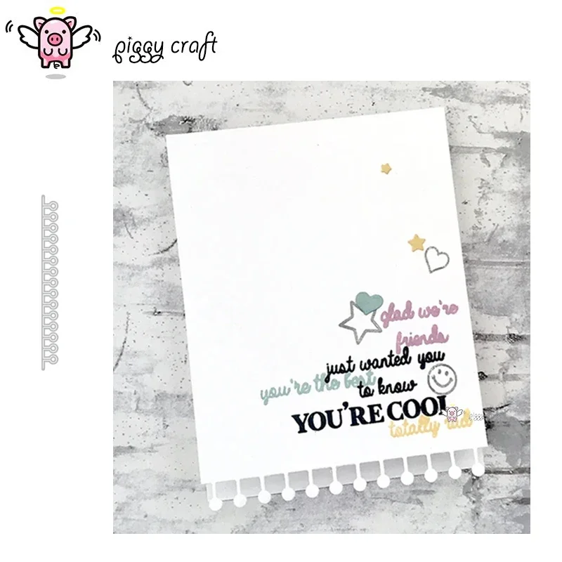 1pc Piggy Craft metal cutting dies cut die mold Book edge decoration Scrapbook paper craft mold blade punch stencils dies