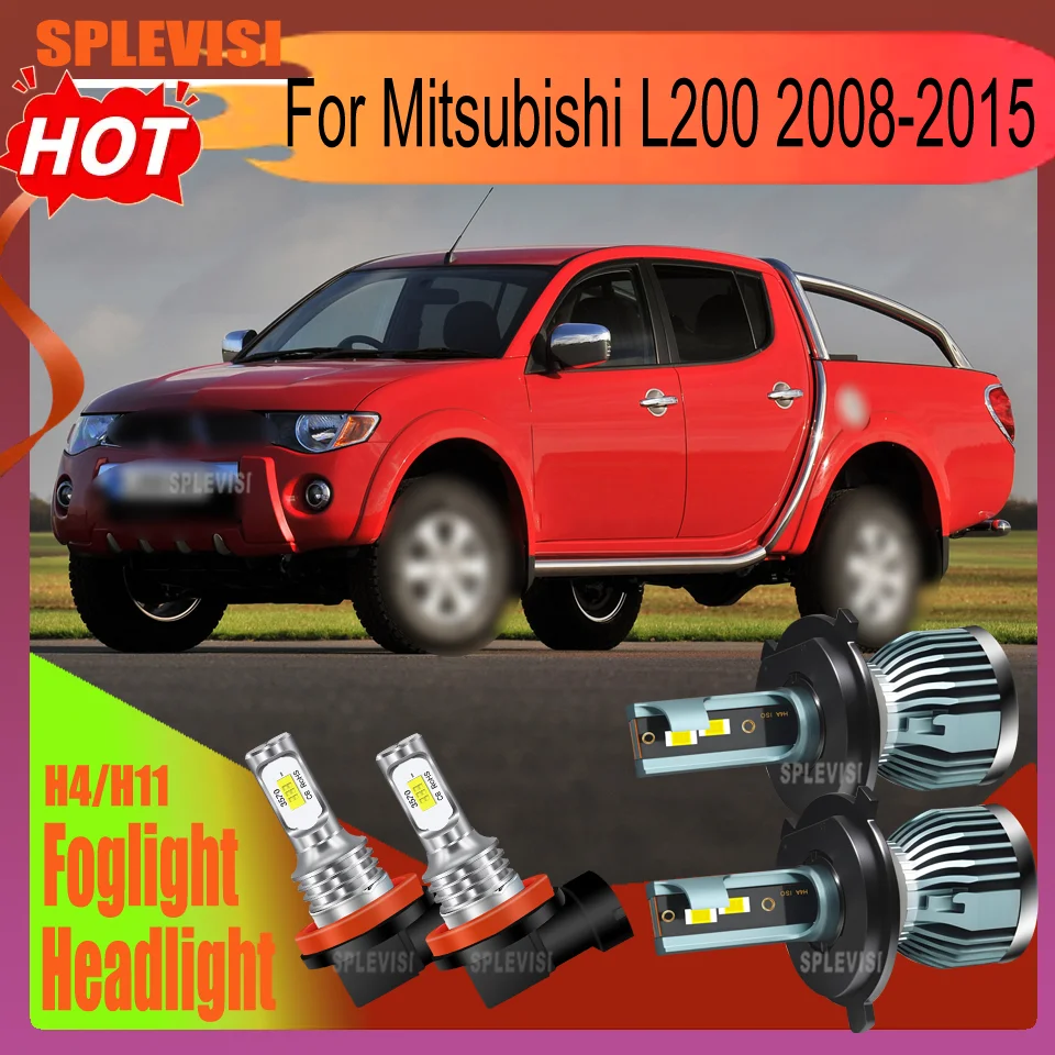 

LED Headlight Fog light Ideal for Safe Night Trips Plug and Play For Mitsubishi L200 2008 2009 2010 2011 2012 2013 2014 2015