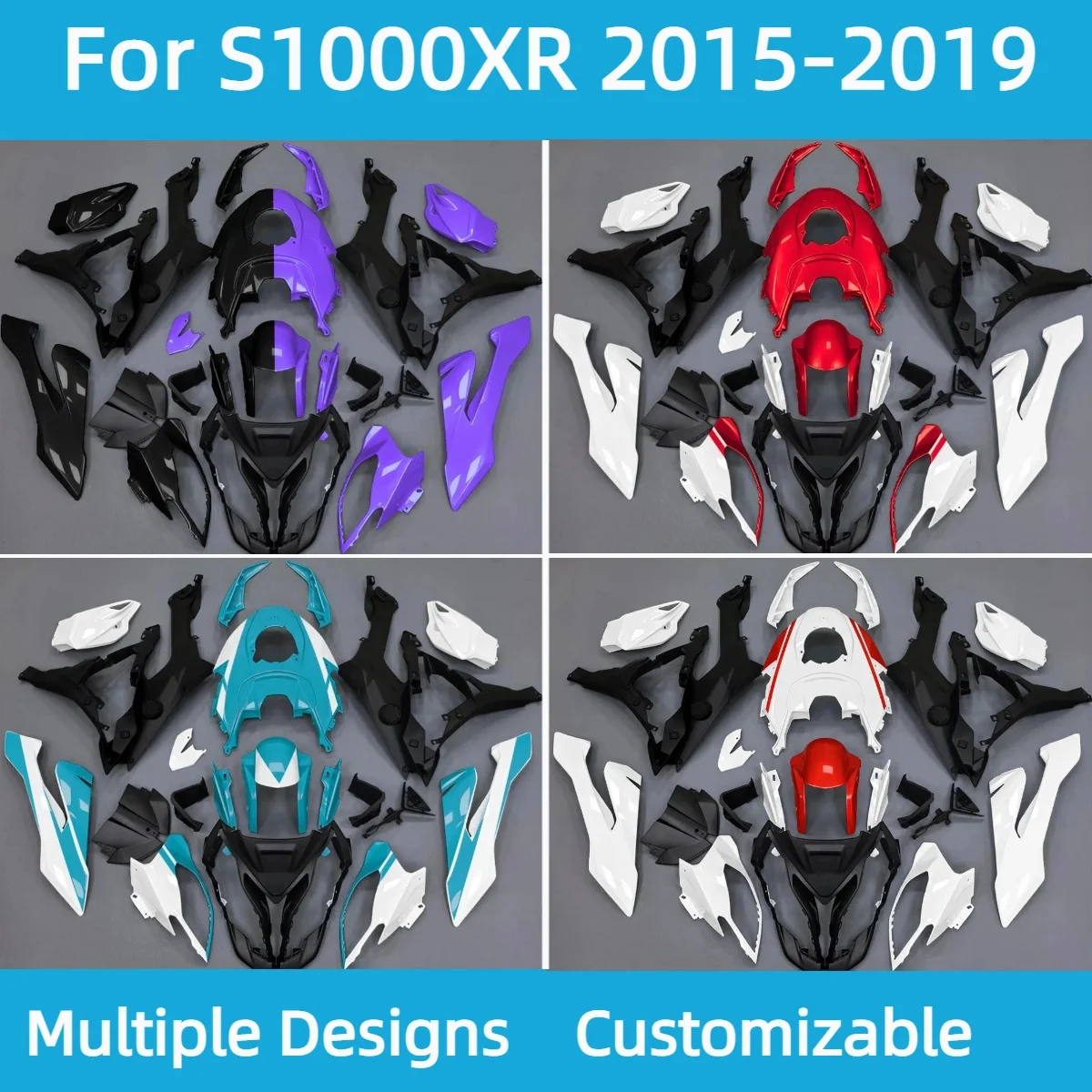 

For BMW S1000XR 2015-2019 Motorcycle Aftermarket Injection Fairing Kit S 1000XR 15-19 Prime Bodywork Fairings