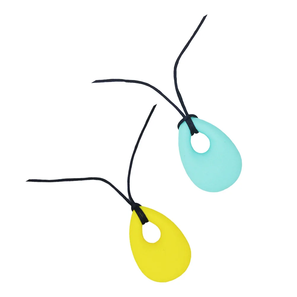 

2 шт. игрушки для младенцев, силиконовое ожерелье-прорезыватель для детей, тренировка моляров, жевание, прорезывание зубов