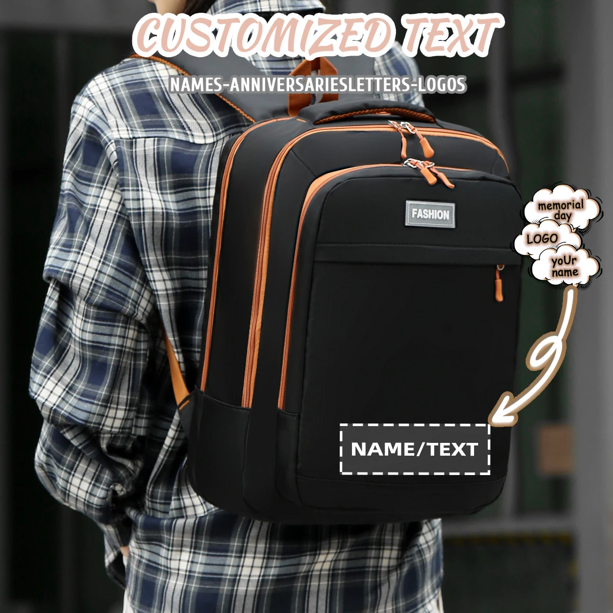 

Рюкзак с логотипом по индивидуальному заказу для студентов колледжа, сумка для компьютера для ежедневного использования, эксклюзивный рюкзак 15,6 дюйма своими руками