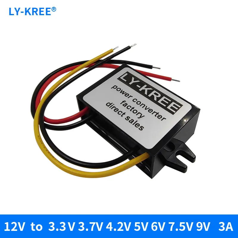 12v do 5v konwerter 12V do 3.3V 3.7V 4.2V 6V 7.5V 9V transformator DC 3A Buck moduł zasilacz Regulator sterownika inwerter