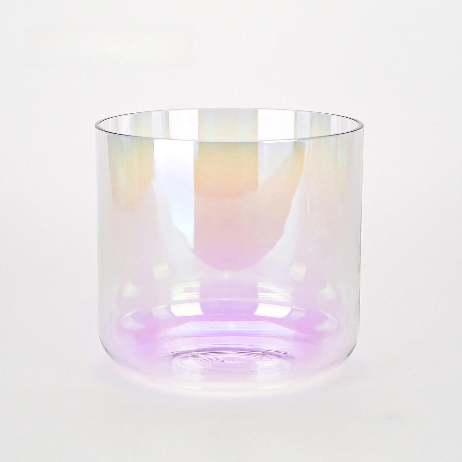 Crystal Bowl Color Partial Pink 7-tone Complete Set Buddhist Bowl Yoga Meditation Meditation Ear-picking Quartz Musical Instrume
