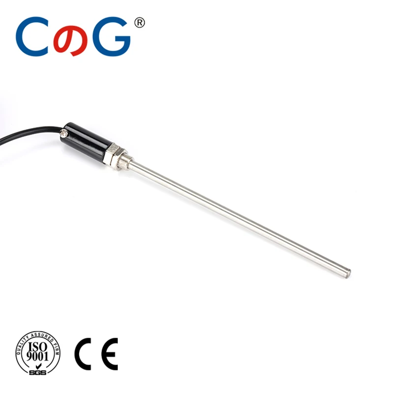 CG WZPT-03 PT100 1m 2m 3m 5m M12 Type Wire Cable 50mm 100mm 150mm 200 Probe Thermocouple Temperature Sensor for Temp Controller