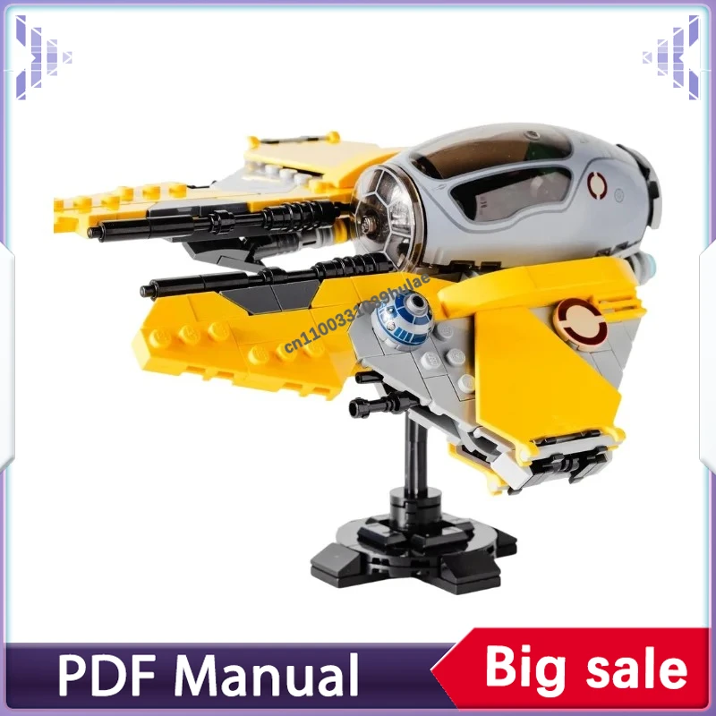 

Anakin Interceptor - Eta-2 Actis-class MOC Building Blocks Sci-Fi Space Fighter Model Assembly Bricks Kit Gift