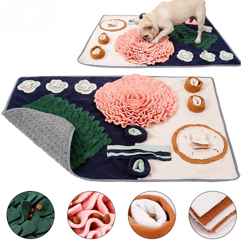 Western Style Dining Table Pet Sniffing Mat Hide Food Puzzle Plush Dog Toys Training Decompression Extra Large Dog Sniffing Mat