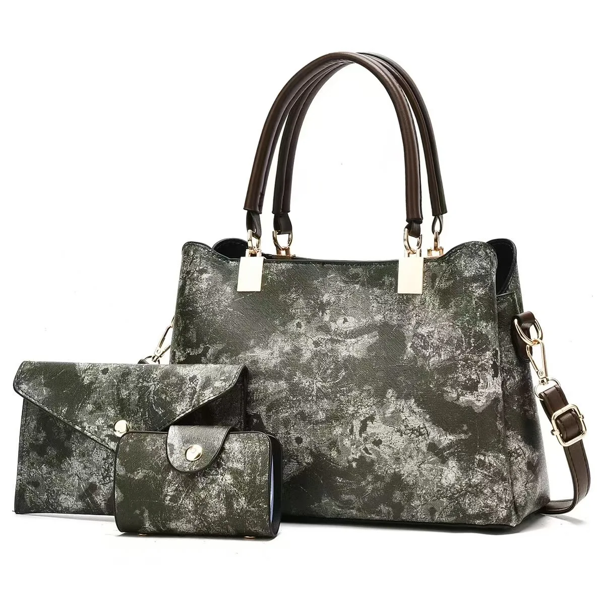 3 قطعة/المجموعة 2025 التعادل صبغ المرأة حقيبة تسوق سفر حقائب التنقل حقيبة يد سعة كبيرة خفيفة الوزن حقيبة التخزين