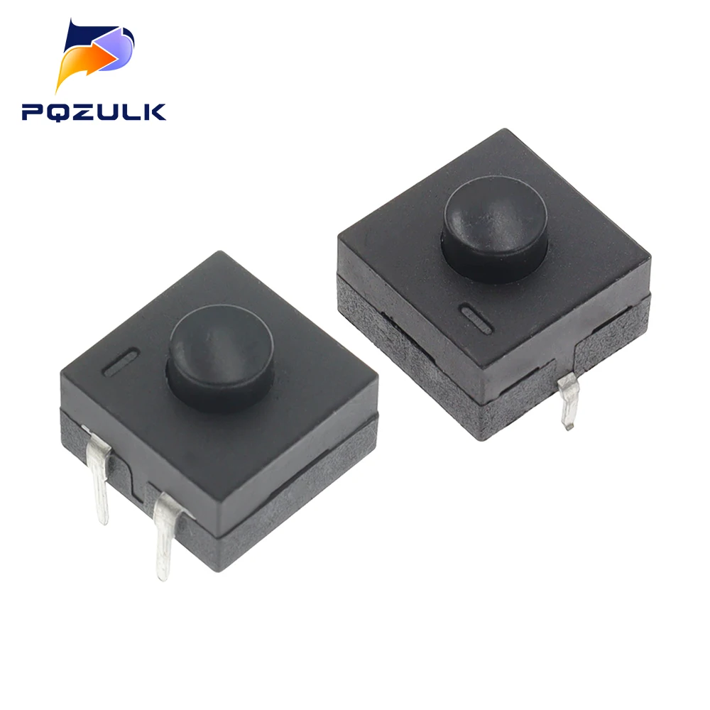 สวิตช์ไฟฉาย LED แนวตั้งแถวคู่10ชิ้น3หมุดเปิดปิด12*12 213BS
