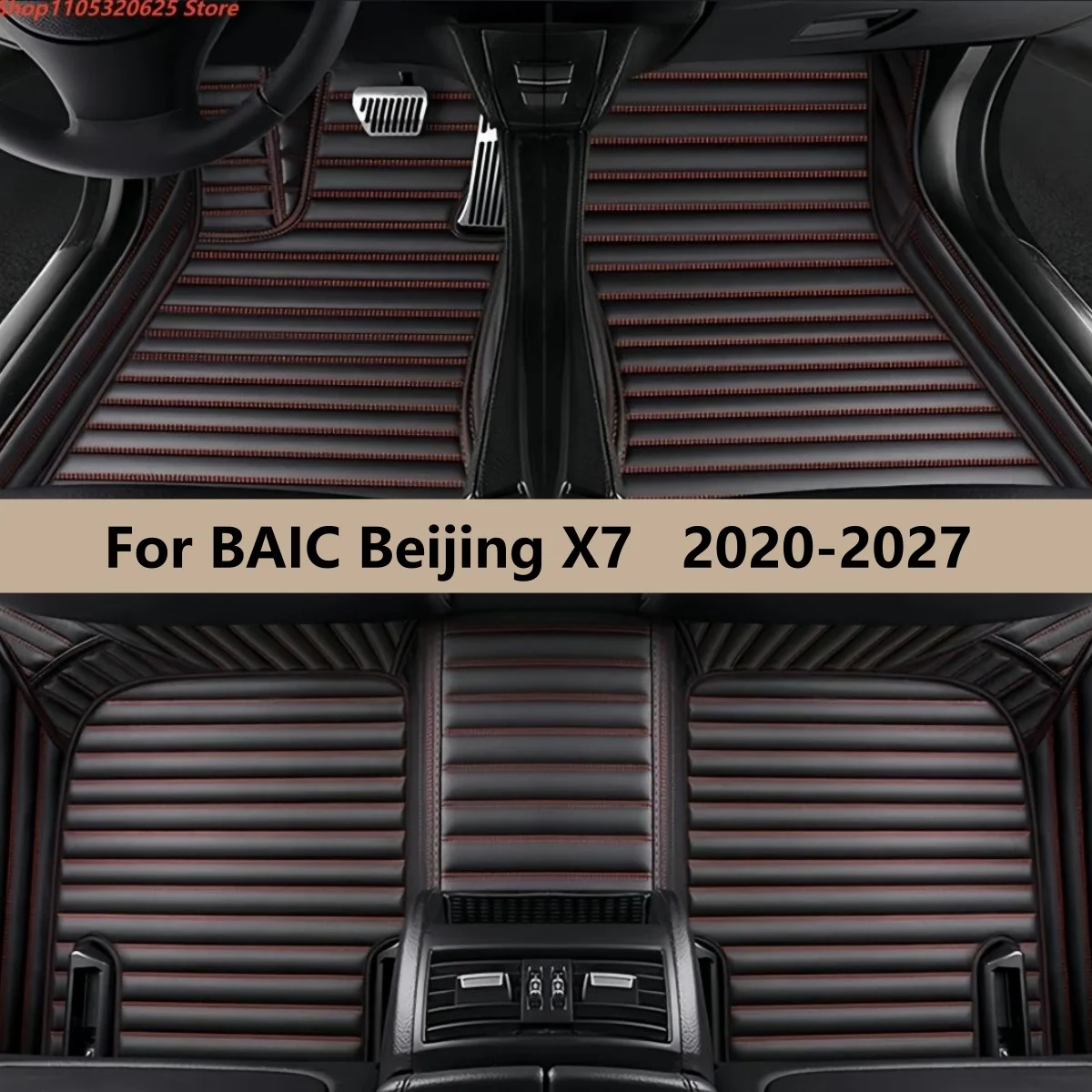 

Автомобильные коврики для BAIC Beijing X7 2020-2027, кожаные, полный комплект, накладки на пол, коврики для ног