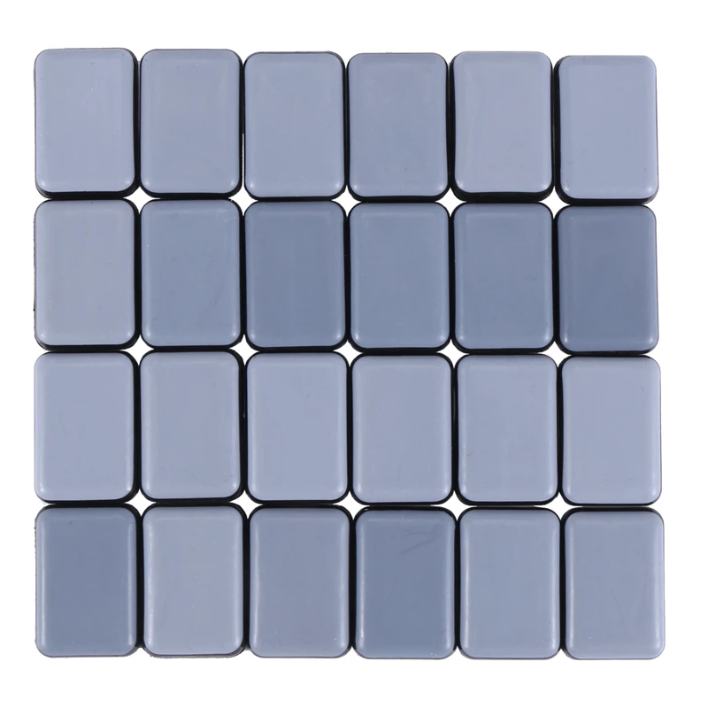 24 PCS Furniture Sliders And Gliders For Carpet Moving Furniture 25X35mm Self-Adhesive Furniture Gliders