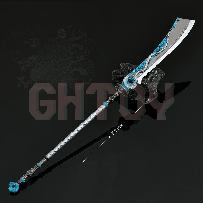 28cm/11.02in Where Winds Meet Game Peripheral Models Scalping Light Knives Metal Crafts Toys Swords Weapons Ornaments Desktop