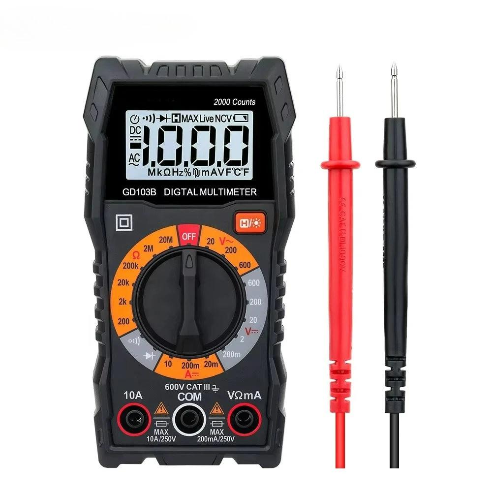 Hot Selling Manual Range Multi Meter AC DC Digital Voltmeter Household Current Measurement Multi-function Multimeter