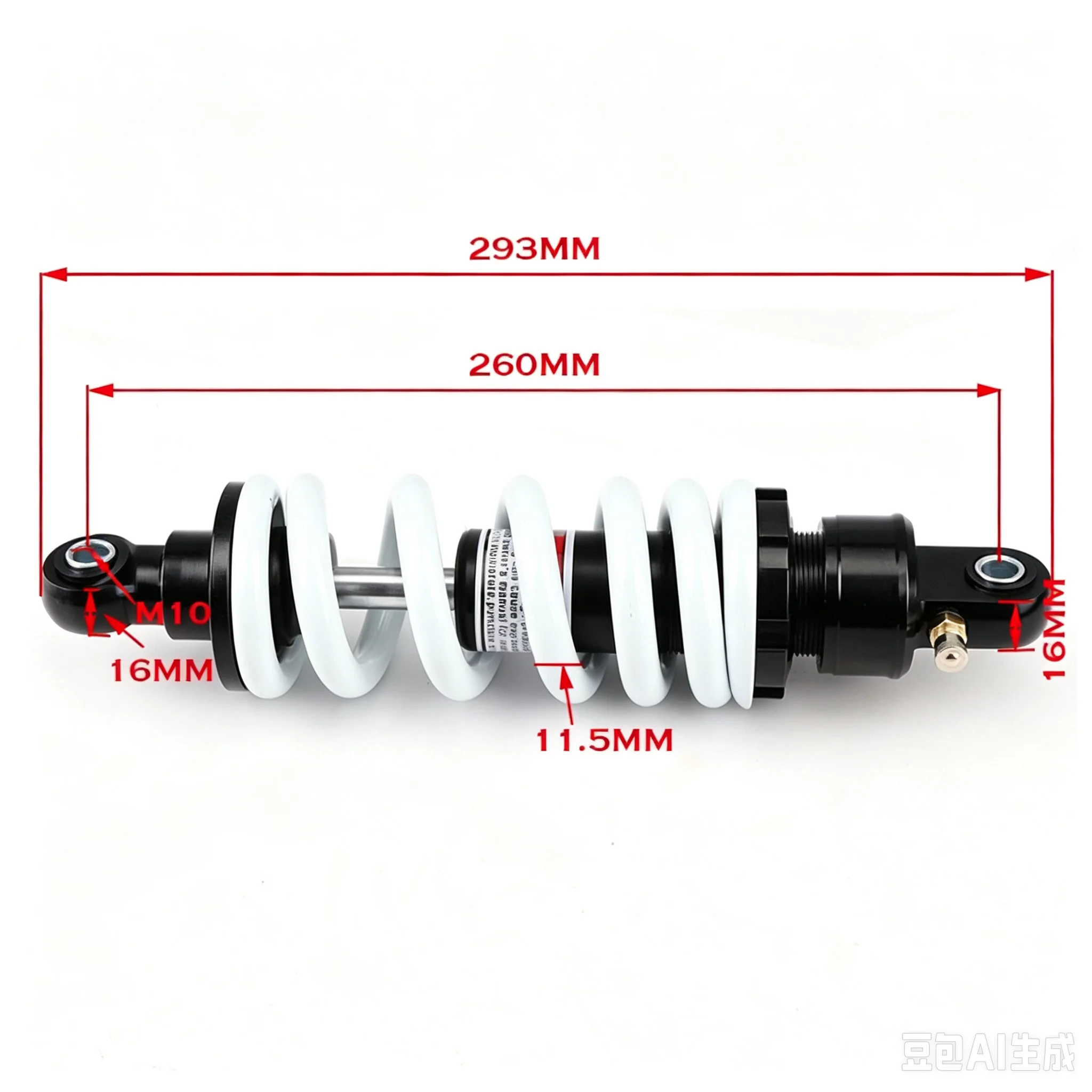 250/260/310/330/350/360mm Rear shock absorber，Fits most 50cc，70cc，90，110cc，125cc ATV Go Kart Buggy Pitbike Dirt Bike