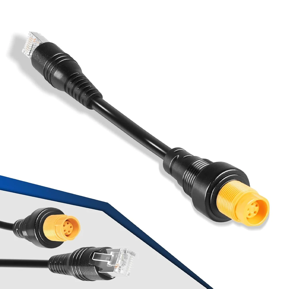 000-11246-001 Cable adaptador Ethernet de 5 pines a RJ45, cable adaptador transductor de RJ45 a 5 pines, compatible con Simrad NSO evo2