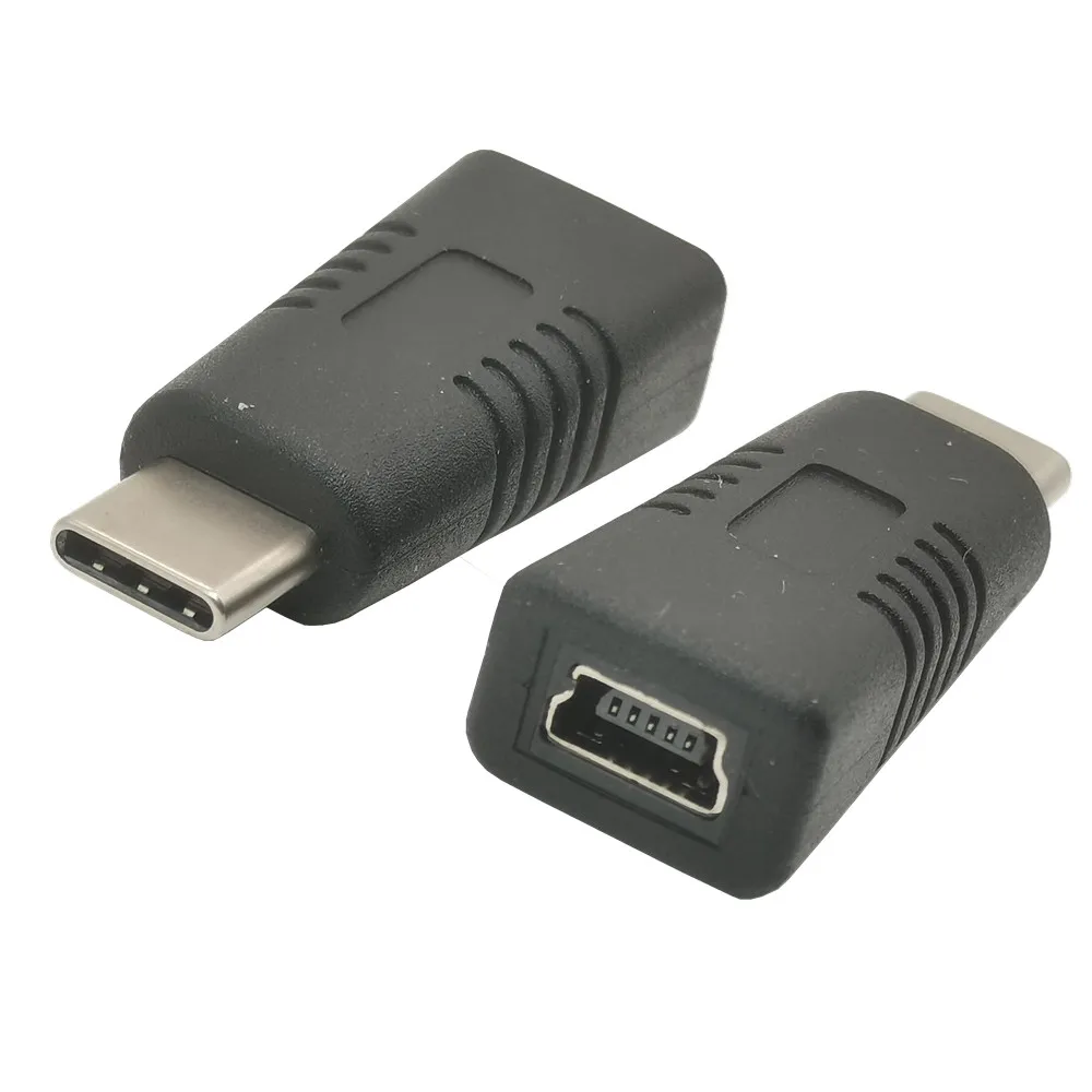 Adapter adaptera Mini-USB do typu C przenośne złącze Adapter męski na żeński do tabletu telefonicznego