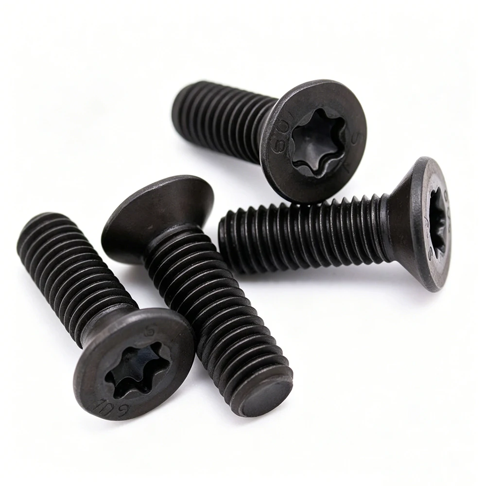 M8x16 Black 304 A2-70 Stainless Steel GB2673 Six Lobe Bolt Six-Lobe Torx Head Flat Countersunk Screw 10.9/12.9 pitch thread 1.0