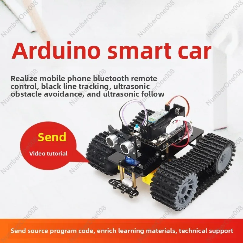 Picture 3: Compatible with Arduino Smart Car Tank Robot Car Tracking Bluetooth U-Bot Crawler Car Kit