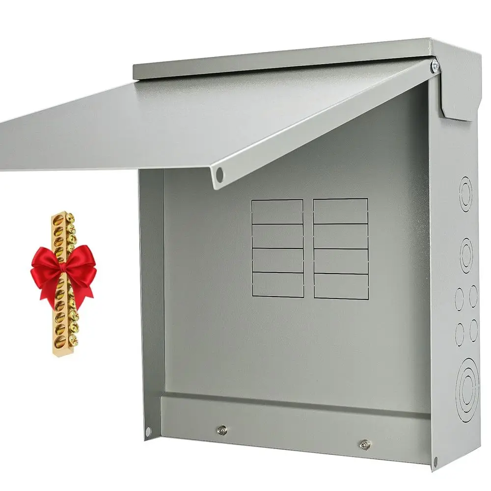 

Распределительный щиток для автоматических выключателей, 125 А, 8-местный, 16-контурный, для внутреннего использования, с клеммами типа Main Lug, для поверхностного монтажа, комплект с заземляющей шиной и 25 клеммами P