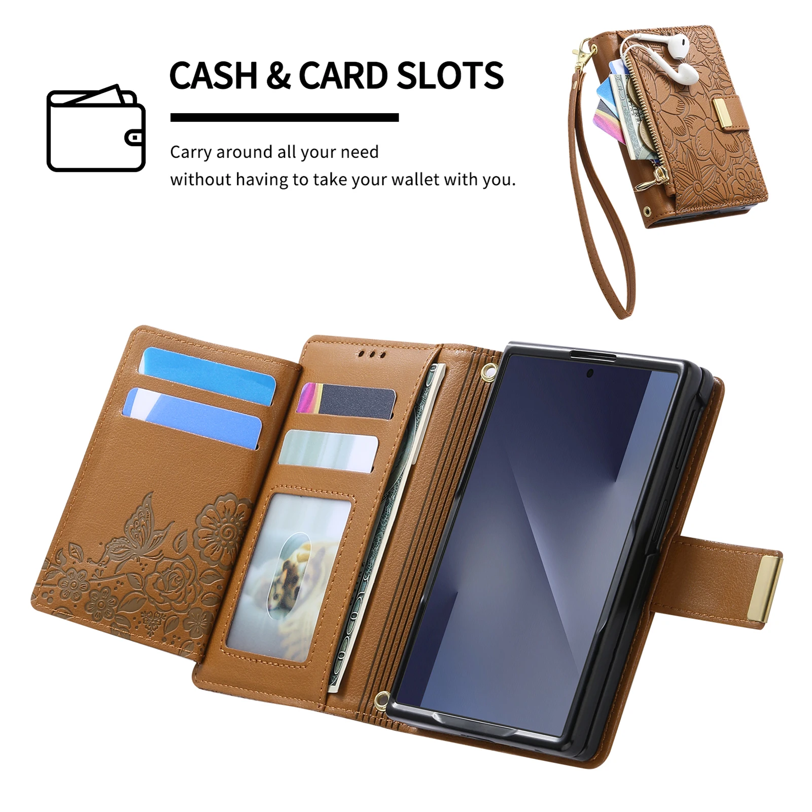 Étui portefeuille en cuir PU a - Place Card Holder avis et prix
