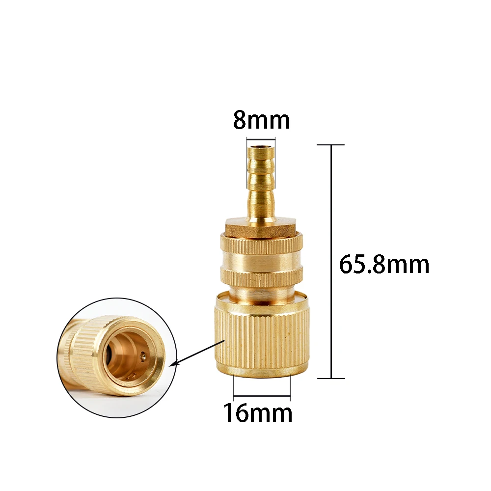 Mosiężna złączka rurowa 6/8/10/12/14/16/19/25mm króciec do węża do szybkozłącza nawadnianie ogrodu Adapter