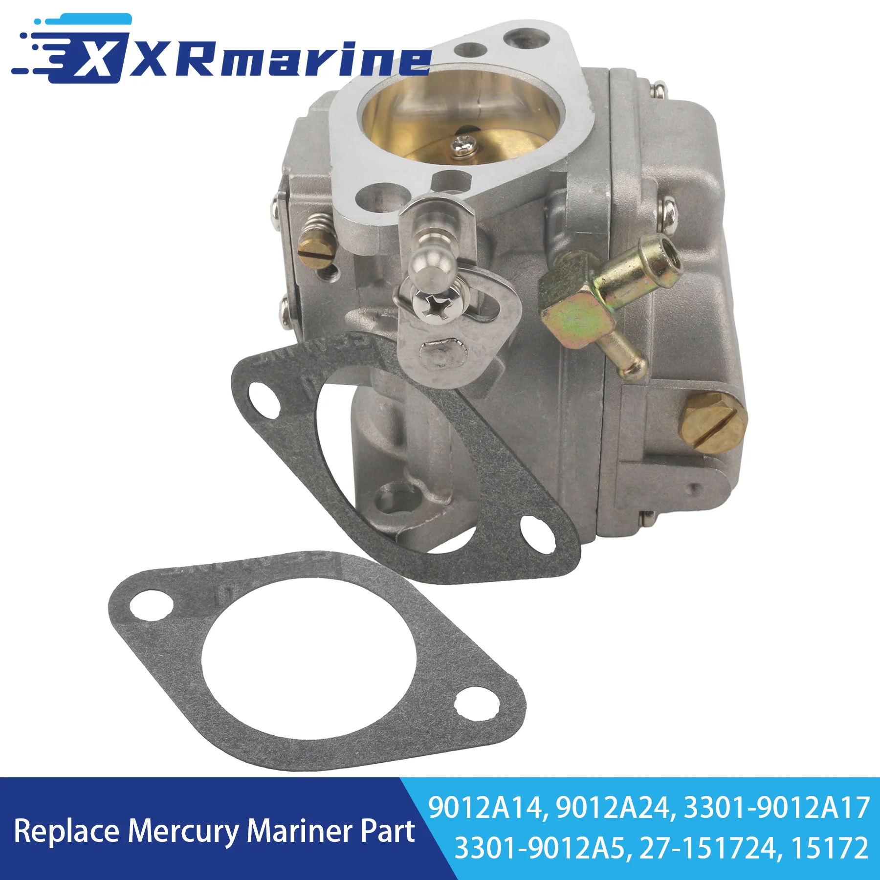 

9012A14 Carburetor Assy with Gasket 27-15172 for Mercury Mariner 2 Stroke 70 75 80 HP Outboard Motor 3301-9012A5 9012A17 9012A24