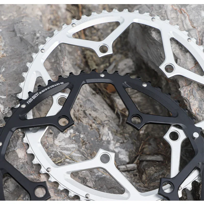 130 BCD Double Chainring 5 bolt 53/39T 54/40T 56/42T black silver ultralight for shimano 11/12 speed Folding Bicycle Chainwheel