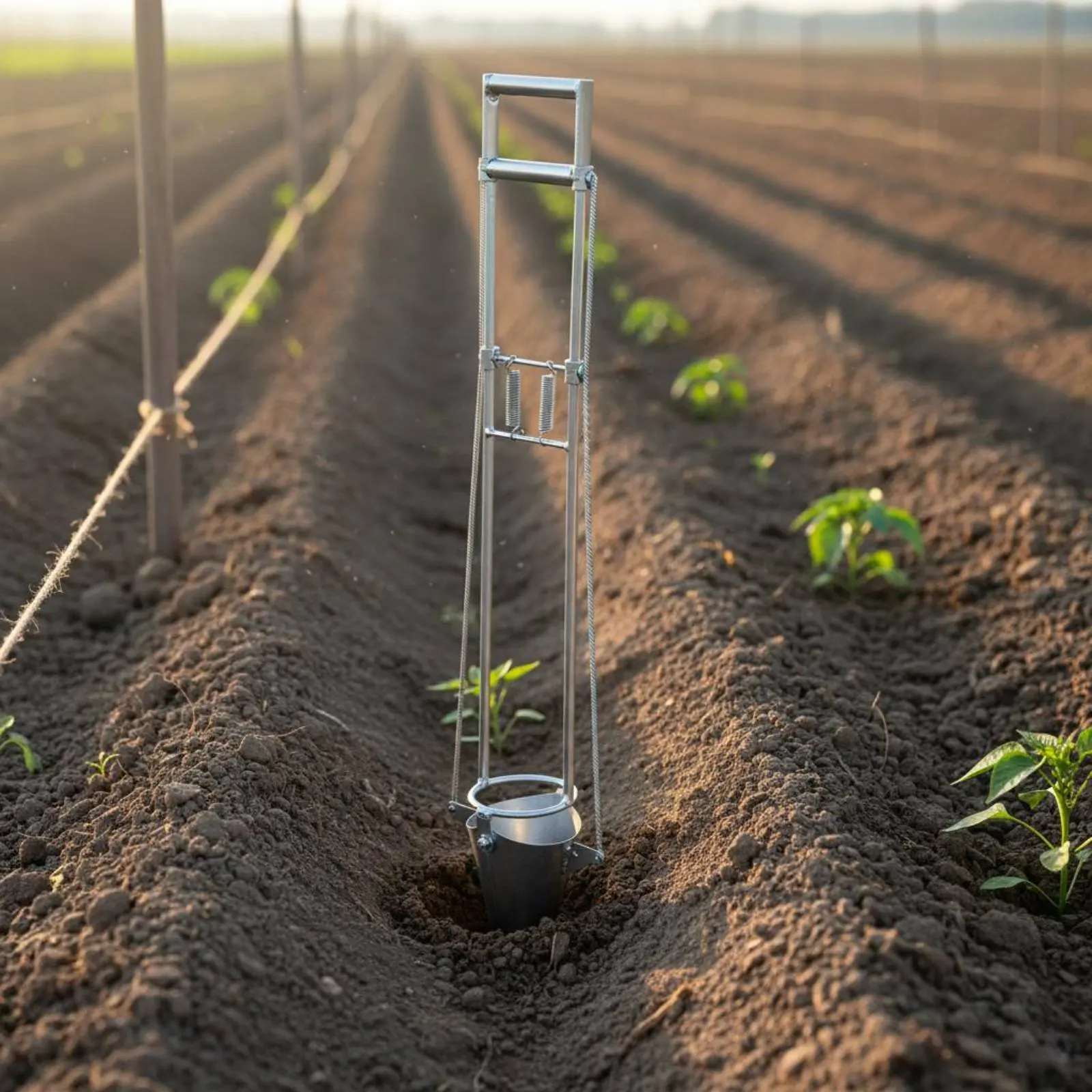 

Manual Young Plant Transplanter Increases Productivity Long Handle Young Plant Planter Standing Plant Transplanter Easy to Use