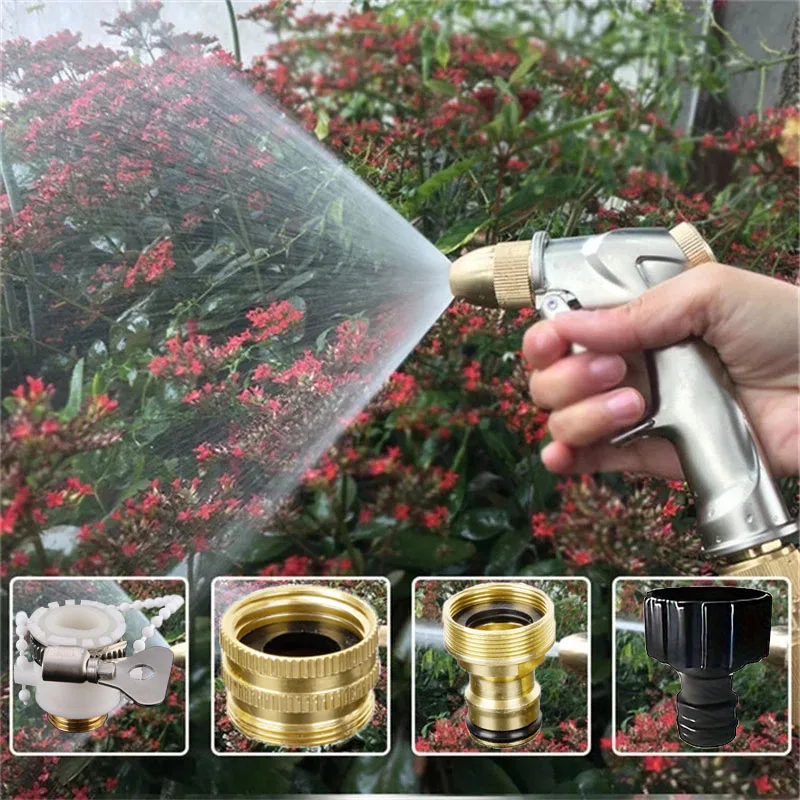 Hochdruck-Wasserspritzpistole mit Metall-Messingdüse für Gartenschlauch, Rasen, Autowäsche, Sprüher, Sprinkler, Autowaschwerkzeug, Wasserpistolen XY002