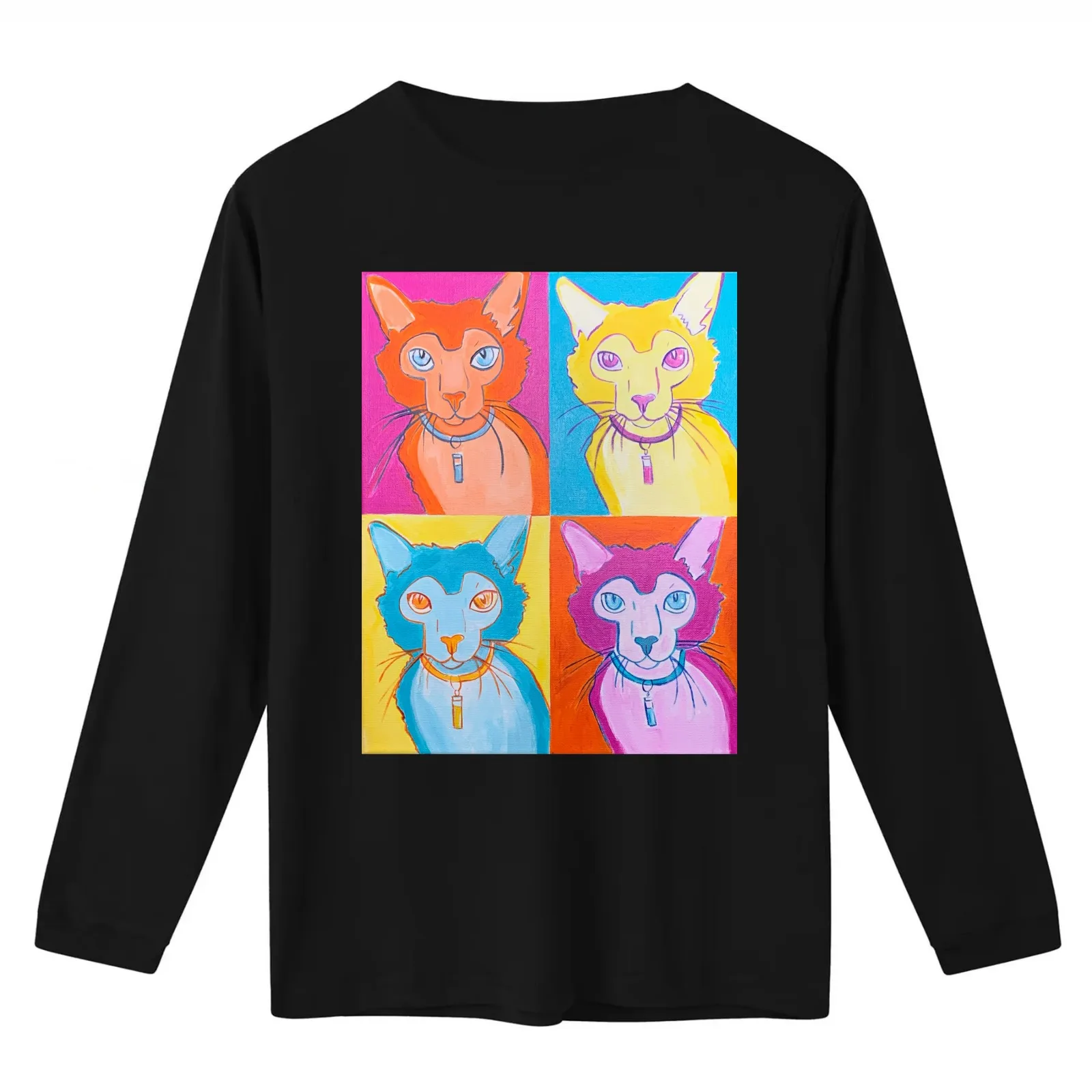 Landon Lykoi T-Shirt Summer Casual Cotton Tee Oversized Streetwear Tops Vintage Graphic Print Loose Fit Short Sleeve