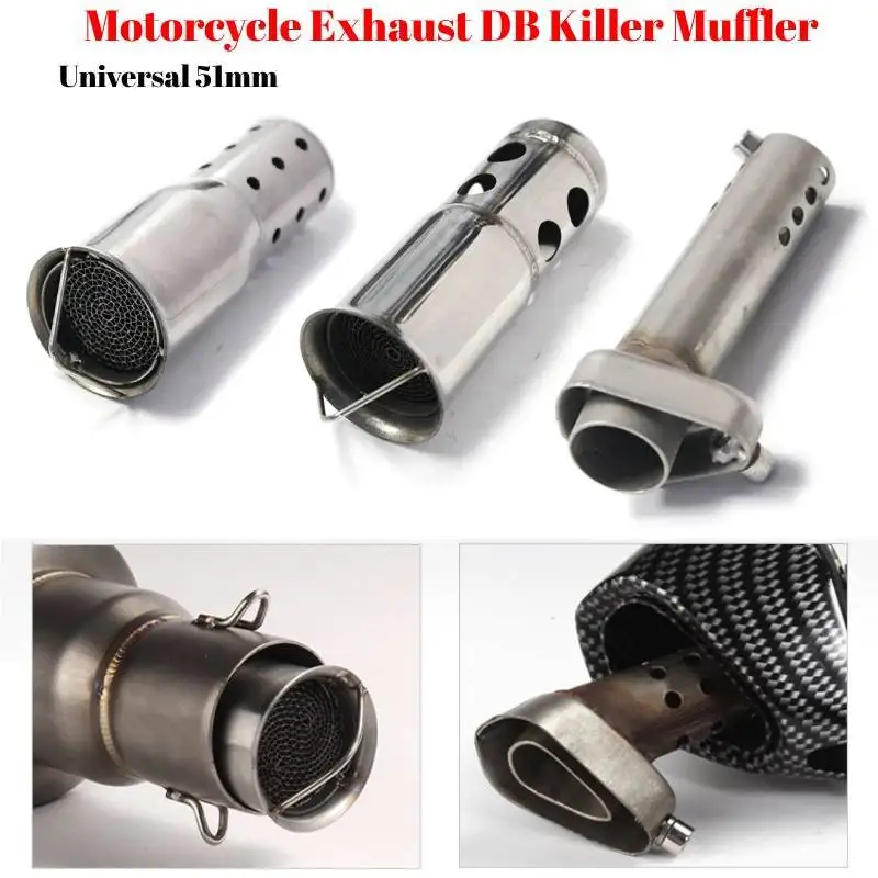 Universal 51mm Motorrad Auspuff Rohr DB Killer Abnehmbare Schalldämpfer Sound Reduzierer Für Honda Yamaha Noise Eliminator