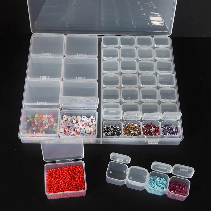 New Beads Storage Box Container Diamond Painting Embroidery Mosaic Accessories Tool Cross Stitch Organizer