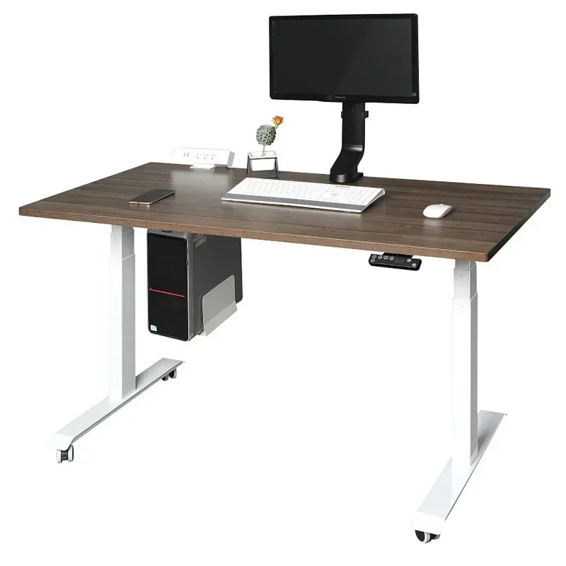 Smart Electric L Shaped Height Adjustable Stand Up Electric Lift Table Suitable For Standing Or Sitting Computer Desks